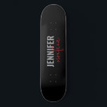 Kalligrafie Elegant Schlicht Name hinzufügen Skateboard<br><div class="desc">Suchen Sie eine schöne Kalligrafie mit einer ästhetischen Handschrift? Dieses einfache,  auffällige Design ist für Sie. Dieses speziell für die Ehe und den Familiennamen entwickelte Produkt beeindruckt sofort diejenigen,  die es sehen. Das feine und geschmackvolle Design spiegelt sofort die Qualität Ihrer Beziehung und Familie wider.</div>
