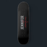 Kalligrafie Elegant Schlicht Name hinzufügen Skateboard<br><div class="desc">Suchen Sie eine schöne Kalligrafie mit einer ästhetischen Handschrift? Dieses einfache,  auffällige Design ist für Sie. Dieses speziell für die Ehe und den Familiennamen entwickelte Produkt beeindruckt sofort diejenigen,  die es sehen. Das feine und geschmackvolle Design spiegelt sofort die Qualität Ihrer Beziehung und Familie wider.</div>