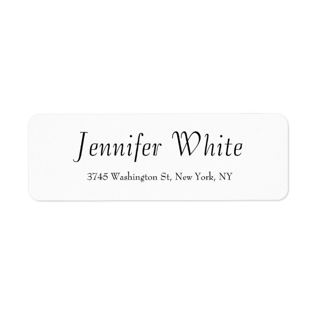 Kalligrafie Elegant Schwarz & Weiß Minimalistisch (Vorne)