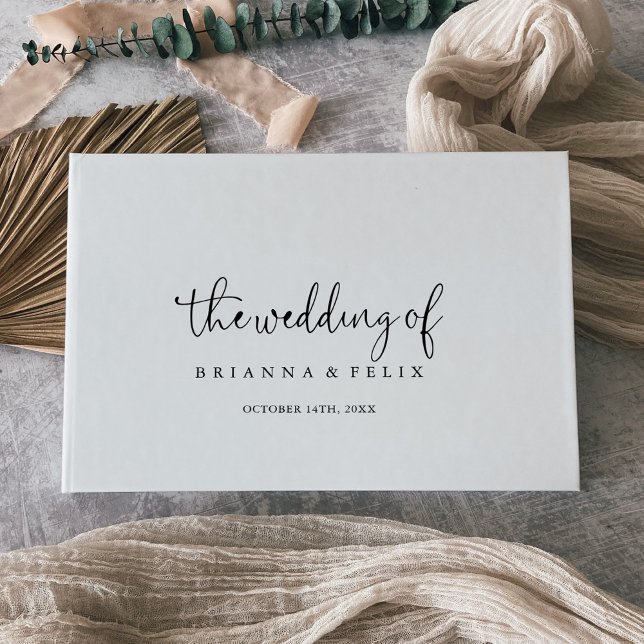 Kalligrafie Elegante Extravagante Skripthochzeit Gästebuch (Von Creator hochgeladen)