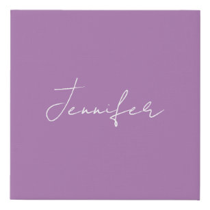 Kalligrafie Elegante Lavender Schlicht Einfache Be Künstlicher Leinwanddruck