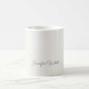 Kalligrafie Elegante Pastellfarbe Fette Retro Kaffeetasse