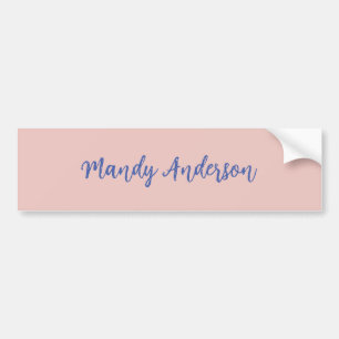 Kalligrafie Elegante Rose Gold Schlichte Einfache  Autoaufkleber