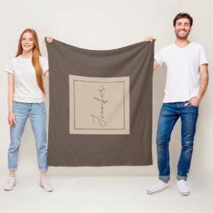 Kalligrafie Eleganter Schlichter einfacher Name Fleecedecke