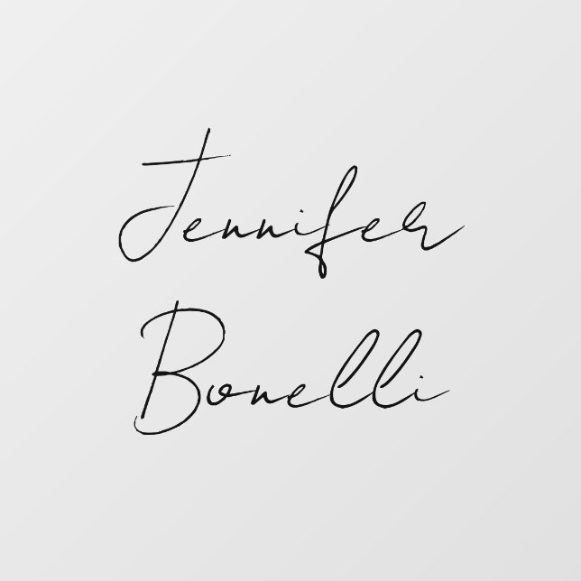 Kalligrafie Eleganter Schwarz-weißer Schlichter Na Fensteraufkleber (Blatt)