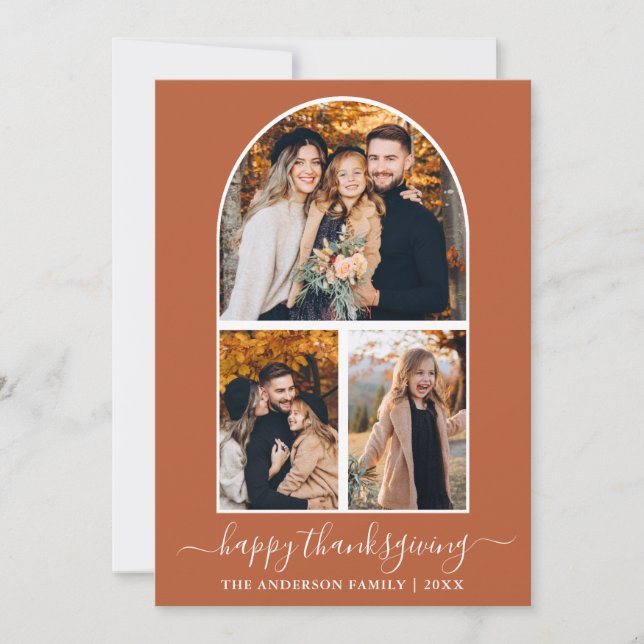 Kalligrafie Erntedank 3 Foto Feiertagskarte (Vorderseite)