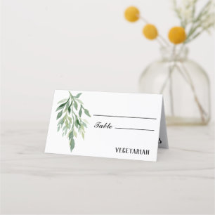 Kalligrafie Eukalyptus Hochzeitsmahlzeit Wahl Platzkarte