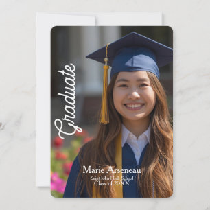 Kalligrafie-Foto-Abschlussfeier-Personalisiere Karte