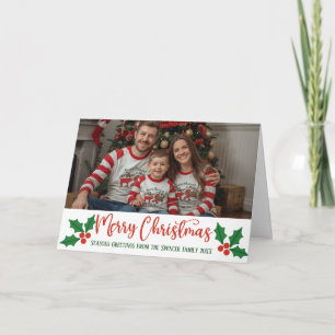 Kalligrafie Frohe Weihnachten Fotokarte Dankeskarte