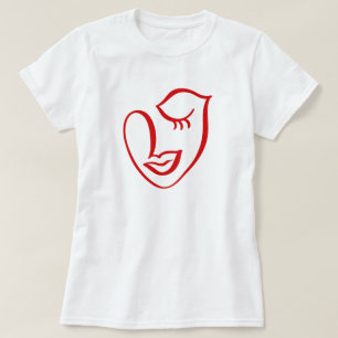 Kalligrafie-Gesicht T-Shirt