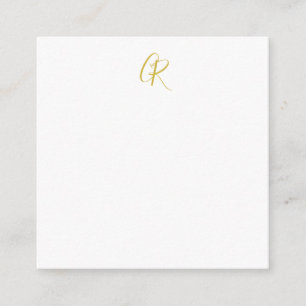 Kalligrafie Goldfarbene Monogramm Moderne Minimali Begleitkarte
