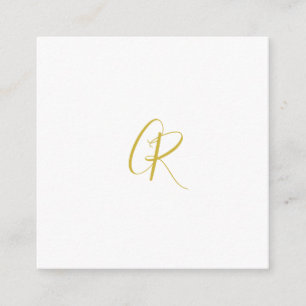 Kalligrafie Goldfarbene Monogramm Moderne Minimali Begleitkarte
