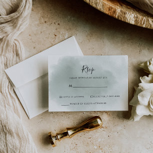 Kalligrafie Grün/Weiß-UAWG RSVP Karte