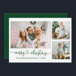 Kalligrafie Herz Drehbuch Grünen Weihnachten 3 Fot<br><div class="desc">Moderne Kalligraphie Herzschrift Weihnachten 3 Foto Weihnachtskarte - Grün</div>