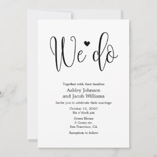 Kalligrafie Hochzeitseinladung einfach Wir laden e Einladung