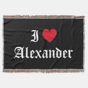Kalligrafie Ich liebe Alexander Decke