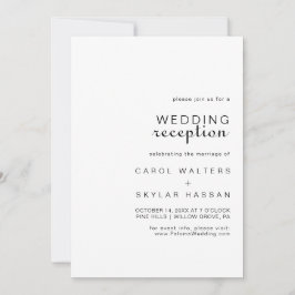 Kalligrafie Klassische Minimalistische Hochzeitemp Einladung