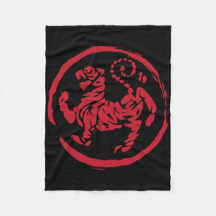 Kalligrafie Kriegskunst Jahr Tiger Symbol Karate Fleecedecke