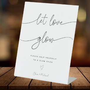Kalligrafie Lasse Liebe-Glühen-Hochzeitszettel Sockelschild