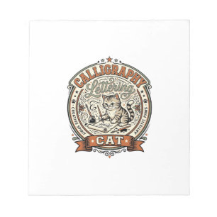Kalligrafie-Lettering-Katze Kalligrafie-Lettering- Notizblock