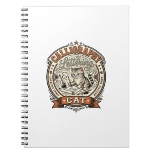 Kalligrafie-Lettering-Katze Kalligrafie-Lettering- Notizblock