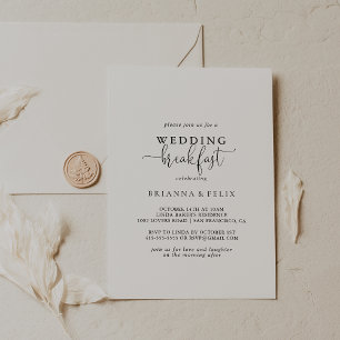 Kalligrafie-Liebe Fancy-Script-Hochzeitsfrühstück  Einladung