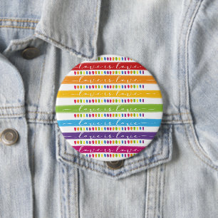 Kalligrafie Liebe ist Liebe-Regenbogenforelle Button