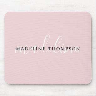 Kalligrafie Light Pale Pink Girly Mousepad