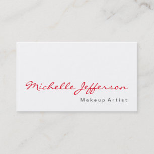 Kalligrafie-Make-up-Artist einfache Visitenkarte