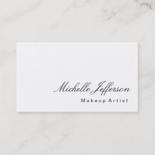 Kalligrafie-Makeup-Artist Weißes Geschäftskarten Visitenkarte