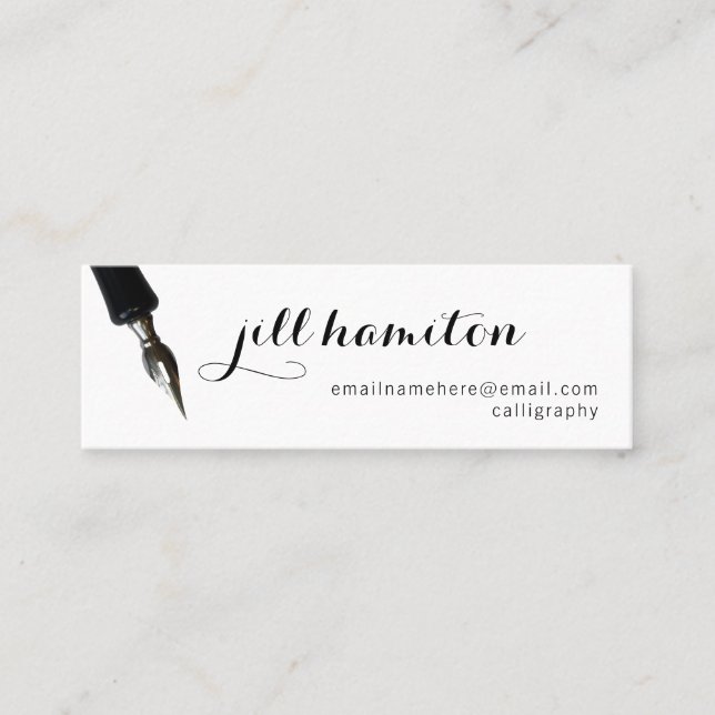 Kalligrafie Mini Visitenkarte (Vorderseite)