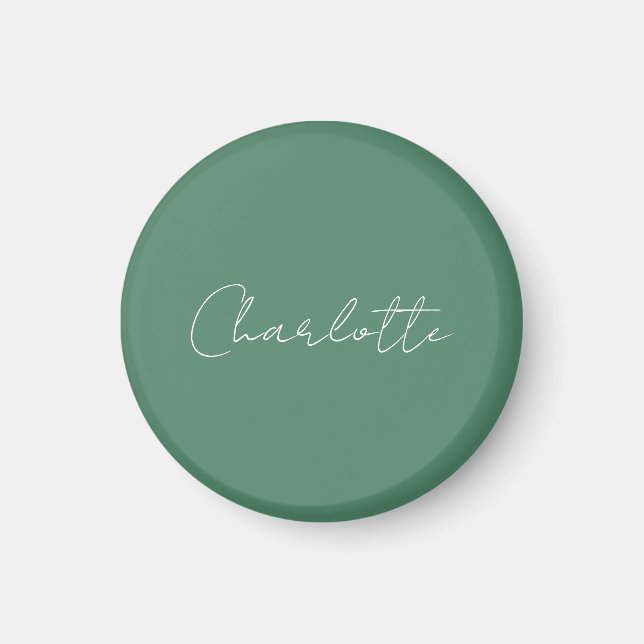 Kalligrafie Minimalistisch Chic Custom Personal Ed Magnet (Vorne)
