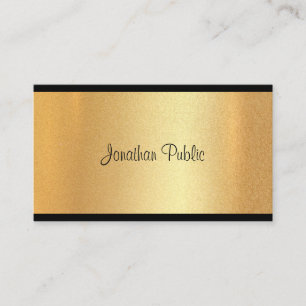 Kalligrafie Moderne Imitat Gold Handschrift Text C Visitenkarte