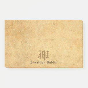 Kalligrafie-Monogramm-Vorlage Elegant Vintage Post-it Klebezettel