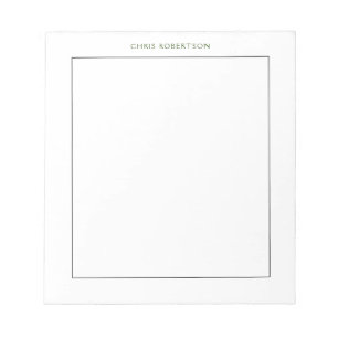 Kalligrafie Name Schwarz Weiß Benutzerdefiniert Notizblock