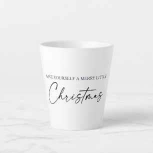 Kalligrafie Pen Script Minimalistischen Weihnachte Milchtasse