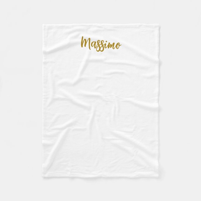 Kalligrafie Profi Elegant Goldfarbe Fleecedecke (Vorderseite)