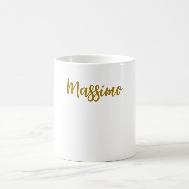 Kalligrafie Profi Elegant Goldfarbe Kaffeetasse (Mittel)