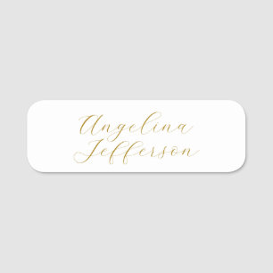 Kalligrafie Profi Elegant Goldfarbe Namensschild