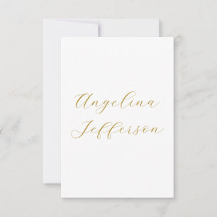 Kalligrafie Profi Elegant Goldfarbe RSVP Karte