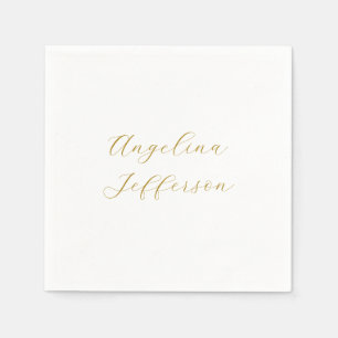 Kalligrafie Profi Elegant Goldfarbe Serviette