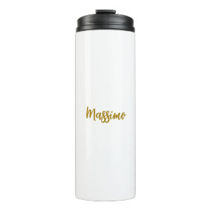 Kalligrafie Profi Elegant Goldfarbe Thermosbecher