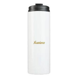 Kalligrafie Profi Elegant Goldfarbe Thermosbecher