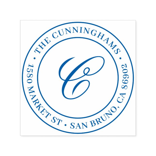 Kalligrafie - Rücksendeadresse der ersten Runde Permastempel (Design)