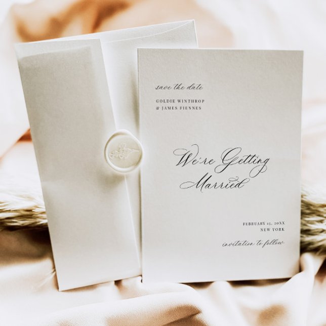 Kalligrafie Save the Date Hochzeitsankündigung Einladung (Von Creator hochgeladen)