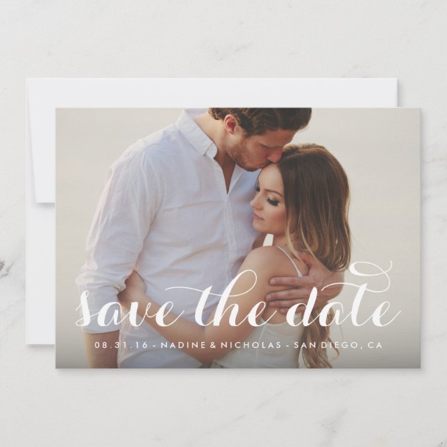 Kalligrafie Save the Date Overlay (Vorderseite)