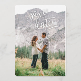 Kalligrafie Save the Date Postkarte