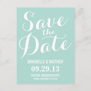 Kalligrafie Save the Date Postkarte