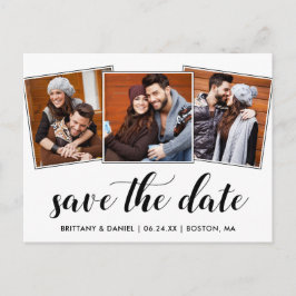 Kalligrafie Save the Date Verlobung 3 Foto Postkarte