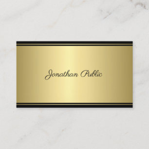 Kalligrafie Schrift Modern Elegant Gold Glamour Sc Visitenkarte